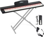 Our Take: Stylish Black-Pink 88-Key Weighted Piano